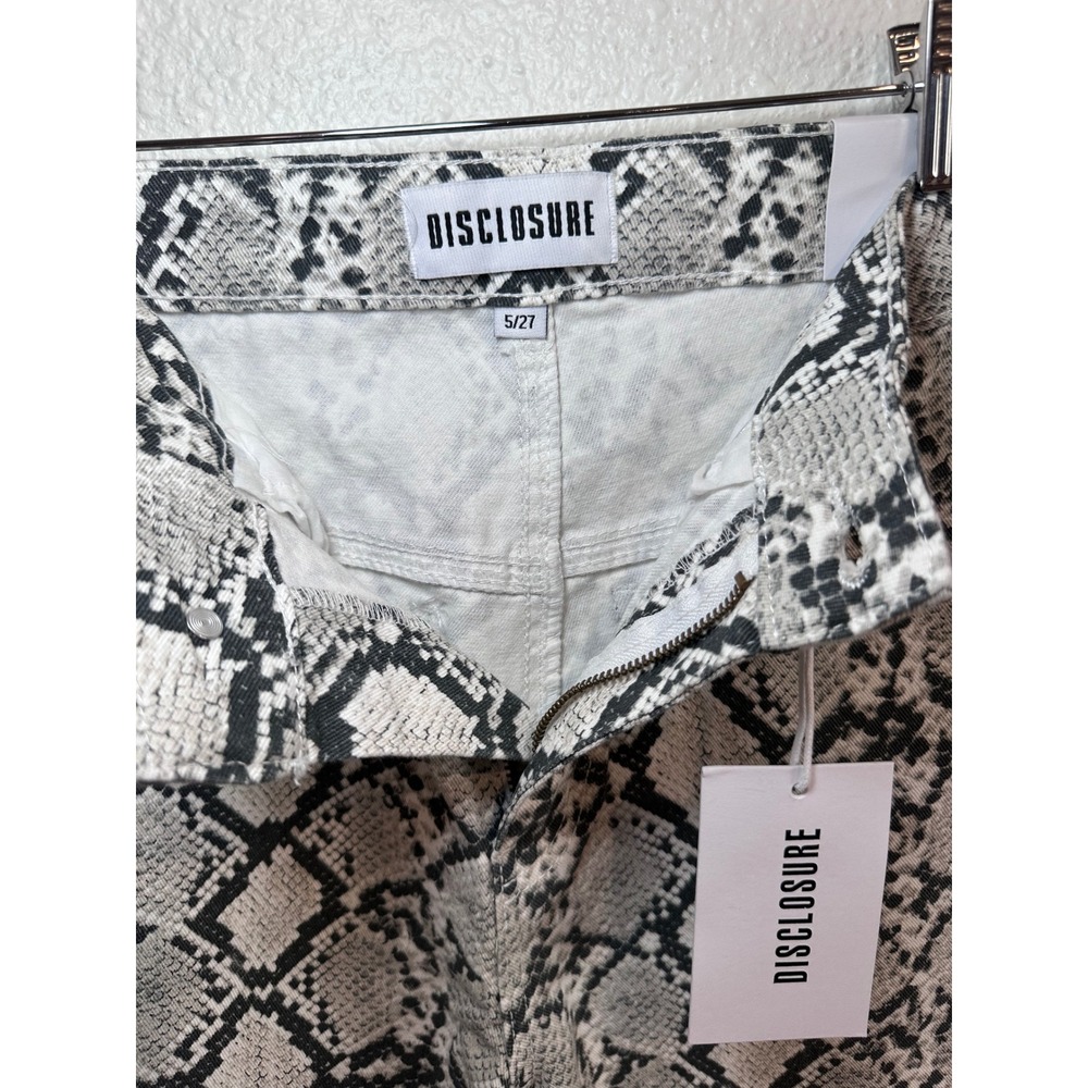 Disclosure Baggy Snakeskin Print Pants‎ Grey Black Size 5/27 - Picture 3 of 7